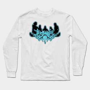 Blue Neon Sign Dethklok Long Sleeve T-Shirt